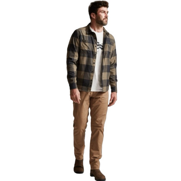 NEW SITKA Mens Ashland Lightweight Flannel Shirt Size XXL Oak Fall Plaid - Picture 2 of 4